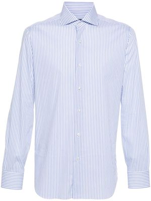 Barba striped buttoned shirt - Blue