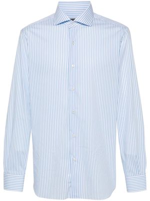 Barba striped long-sleeves shirt - Blue