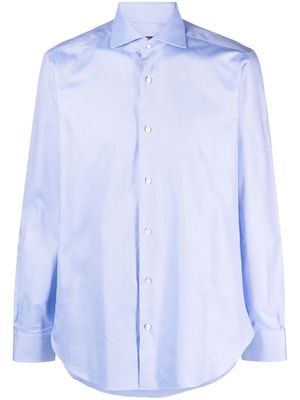 Barba tailored cotton shirt - Blue