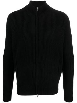 Barba zip-up cashmere cardigan - Black