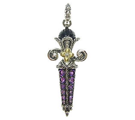 Barbara Bixby Sterling Amethyst Sword Charm, 18 K