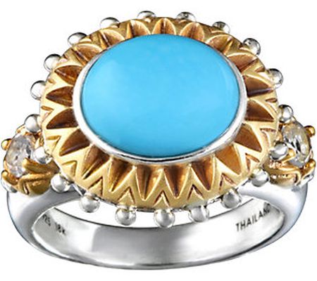 Barbara Bixby Sterling & 18K Turquoise Ring