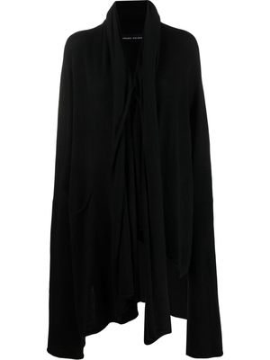 Barbara Bologna asymmetric fine-knit cardigan - Black