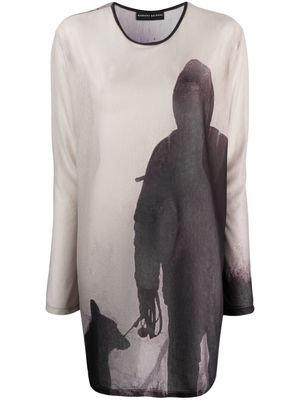 Barbara Bologna graphic-print crew-neck T-shirt - Neutrals
