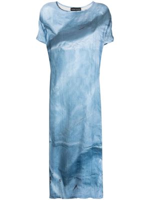 Barbara Bologna graphic-print short-sleeve dress - Blue