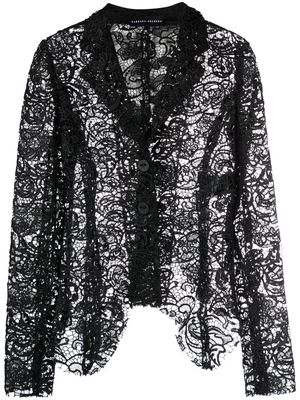 Barbara Bologna lace-embellished blazer - Black