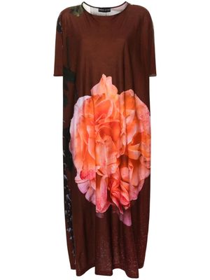 Barbara Bologna Rochie graphic-print jersey dress - Brown