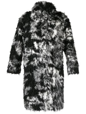 Barbara Bologna shaggy faux-fur coat - White