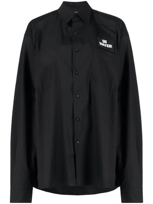 Barbara Bologna slogan-patch long-sleeve shirt - Black
