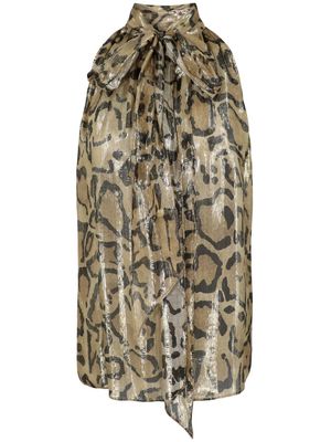 Barbara Bui leopard-print sleeveless top - Neutrals