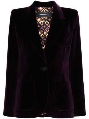 Barbara Bui single-breasted velvet blazer - Purple