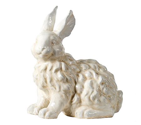 Barbara King 14" Ceramic Fluff Bunny Statue
