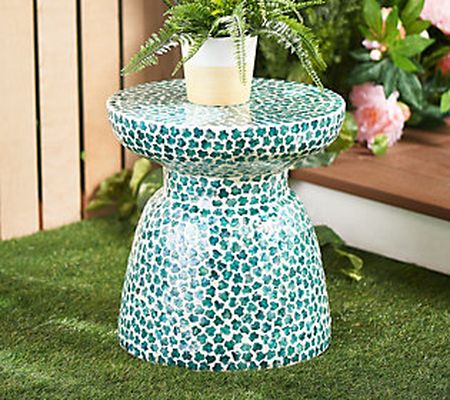 Barbara King Mother-of-Pearl Garden Stool /Side Table