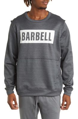 Barbell Apparel Men's Crucial Fleece Crewneck Sweatshirt in Gray