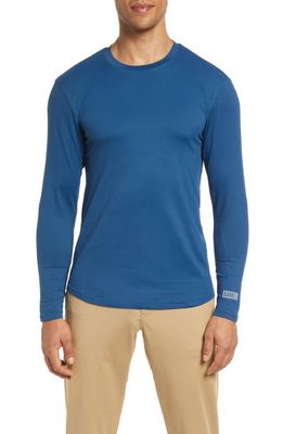 Barbell Apparel Men's Havok Stretch Long Sleeve T-Shirt in Cobalt