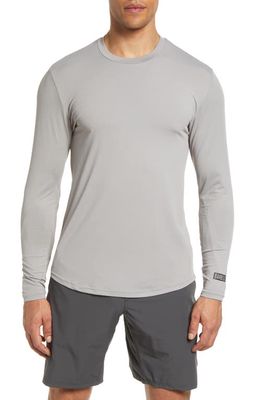 Barbell Apparel Men's Havok Stretch Long Sleeve T-Shirt in Gray
