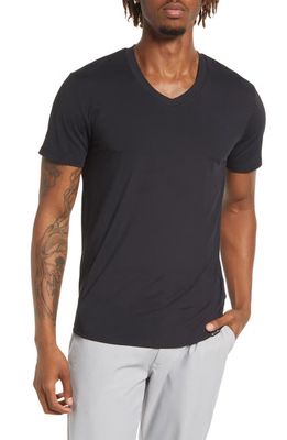 Barbell Apparel Men's Havok Stretch V-Neck T-Shirt in Black