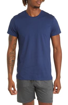 Barbell Apparel Men's Split Hem T-Shirt in Cobalt
