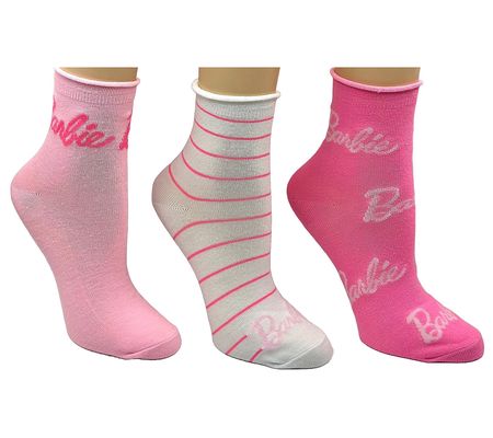 Barbie Ladies' Ankle Sock Set - 3 Pair