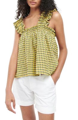 Barbour Addison Check Swing Top in Sunrise Yellow Check