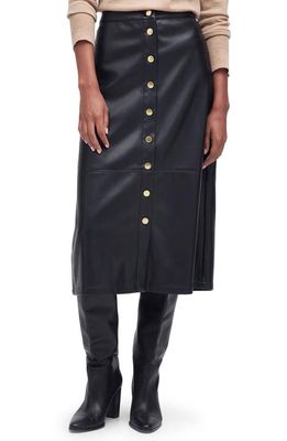 Barbour Alberta Faux Leather Skirt in Black