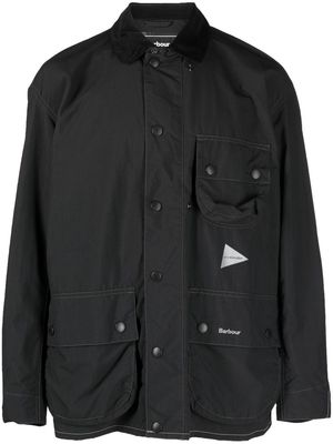 BARBOUR and WANDER logo-patch playered jacket - Black