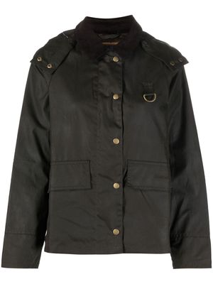 Barbour Avon wax-cotton hooded jacket - Green