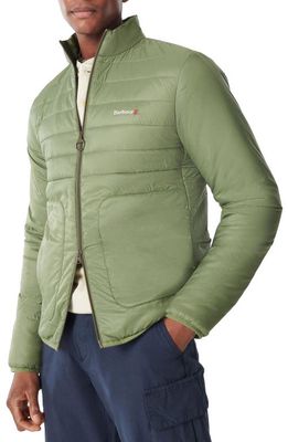 Barbour Baffle Quilted Jacket in Olivine