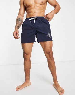 Barbour Beacon logo swim shorts in blue