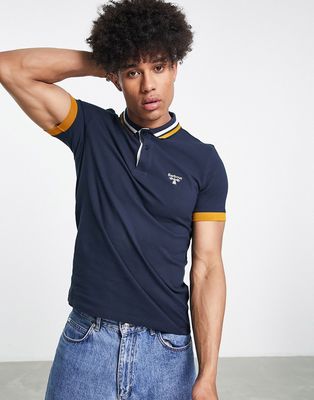 Barbour Beacon Solent tipped polo in navy