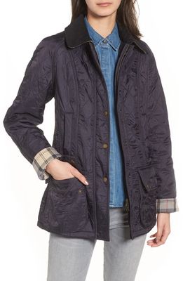 Barbour Beadnell Quilted Jacket in Navy/Navy