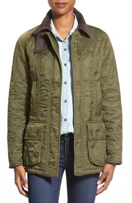 Barbour Beadnell Quilted Jacket in Olive/Olive