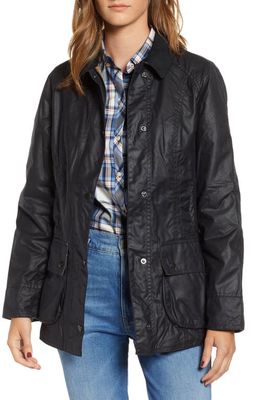 Barbour Beadnell Waxed Cotton Jacket in Navy