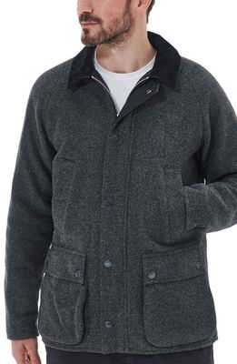 Barbour Bedale Wool Jacket in Charcoal