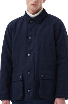 Barbour Bedale Wool Jacket in Navy