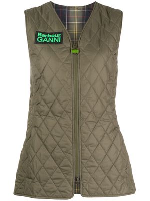 Barbour Betty quilted check reversible gilet - Green
