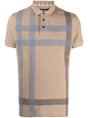 Barbour Blaine check-print polo shirt - Brown