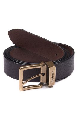 Barbour Blakely Leather Belt in Dk Brown