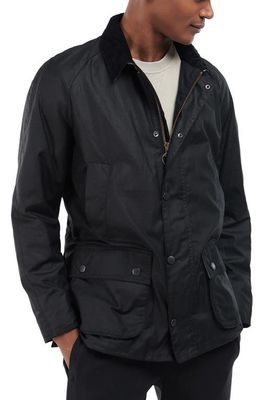 Barbour Bodey Weatherproof Waxed Jacket in Black/Grey Stone Tar
