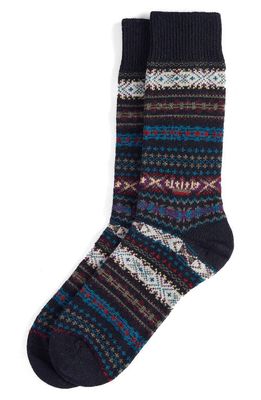 Barbour Boyd Lambswool Blend Socks in Navy Mix