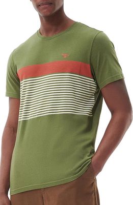 Barbour Braeside Stripe T-Shirt in Burnt Olive