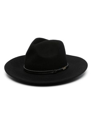 Barbour braided-strap wool hat - Black