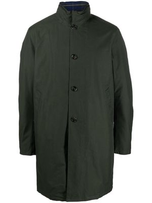 Barbour button-front funnel neck coat - Green