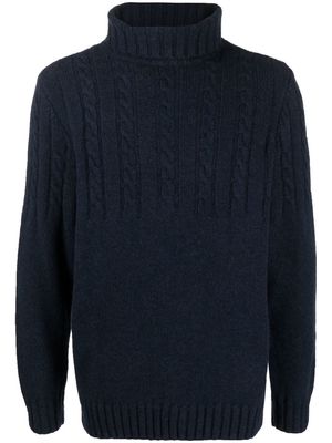 Barbour cable-knit roll-neck jumper - Blue