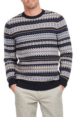 Barbour Case Fair Isle Wool Sweater in Midnight