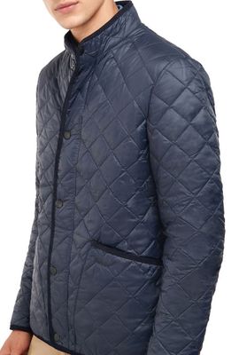 Barbour Cavendish Quilted Nylon Jacket in Navy
