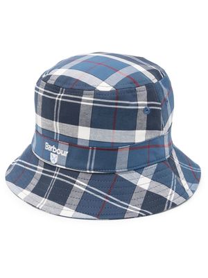 Barbour check-pattern bucket hat - Blue