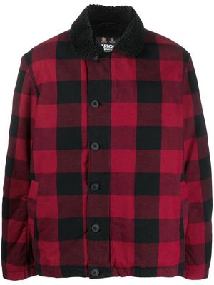 Barbour check-pattern button-up jacket - Black