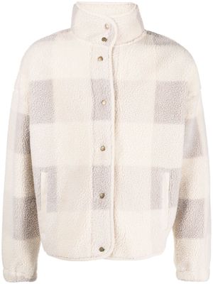 Barbour check-print fleece jacket - Neutrals