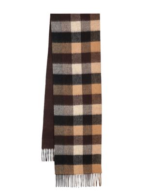 Barbour check-print virgin-wool scarf - Black